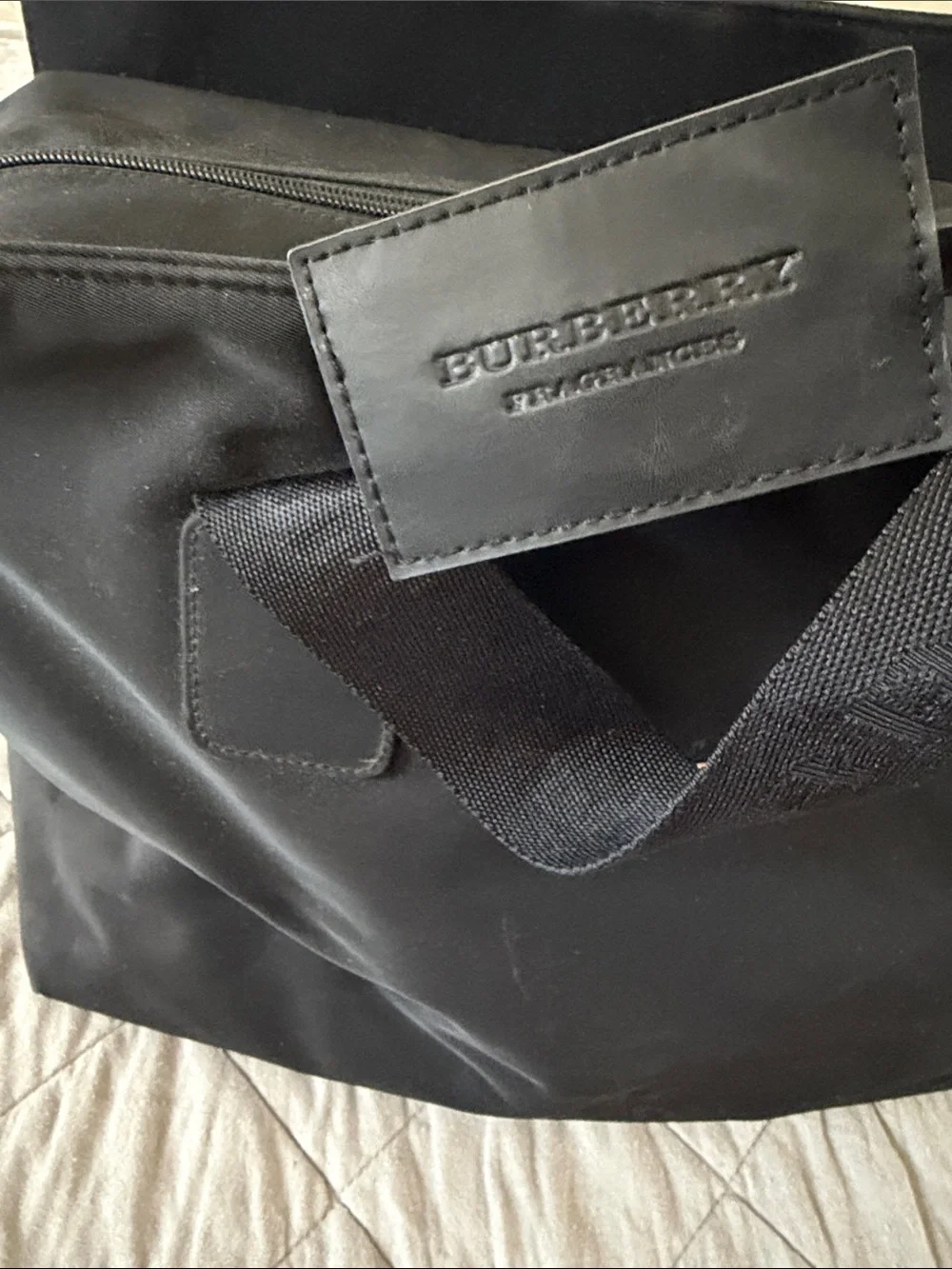Burberry Fragrance Men's Black Duffel Tote Bag